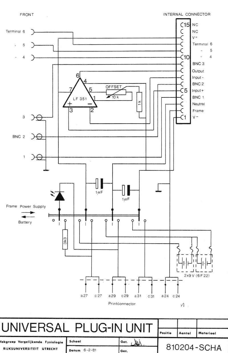 bedradingsschema
                      plug in module